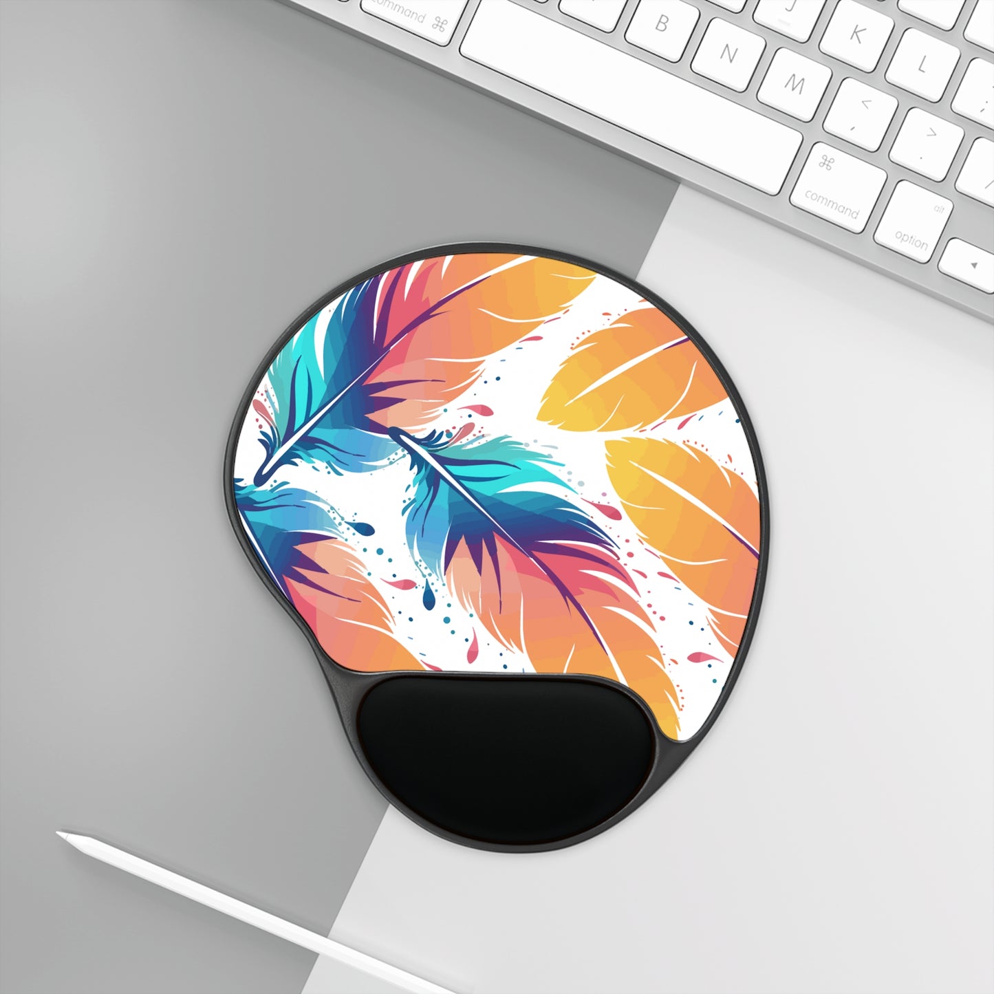 Feather Mouse Pad With Wrist Rest