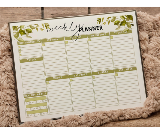 Weekly Planner Notepad - Plants Collection