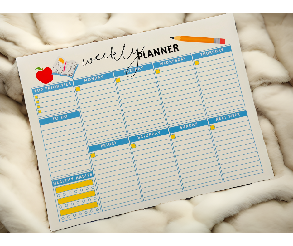 Weekly Planner Notepad - Teacher Collection