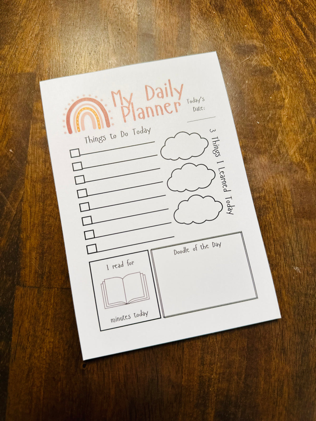 Kids Daily Planner - Rainbow